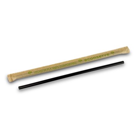 Popote - Estuchado - Negro - PLA - 21 cm