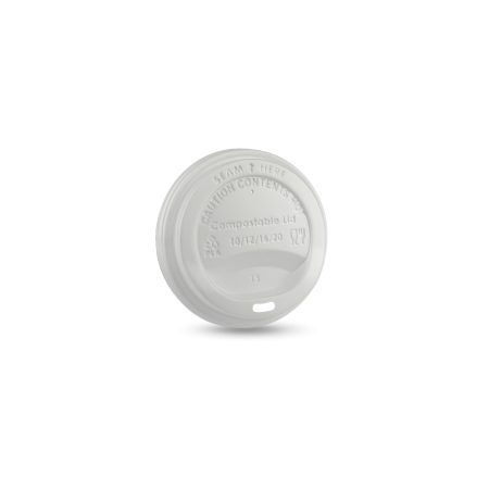 Tapa - Vaso Bebida Caliente Blanco - PLA - 10 oz a 20 oz