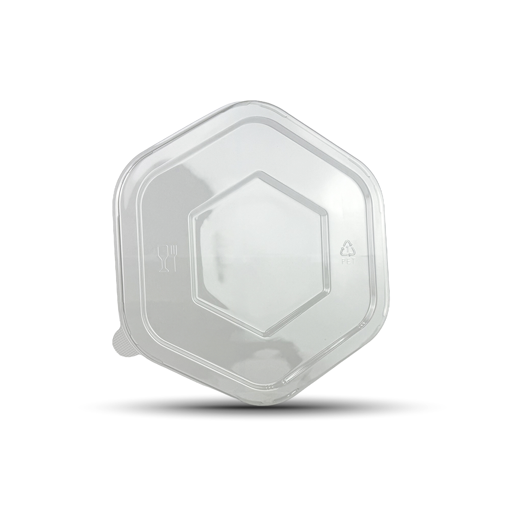 Tapa - Contenedor Hexagonal - PET Reciclado - 24 oz